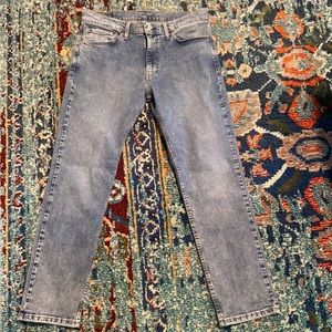 Levi Strauss. 511 light blue jeans.